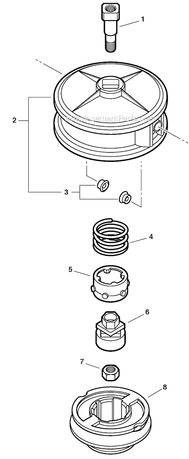 Cutting Heads - U-Turn Head, Edging Blades, And Kits Diagram and Parts List for PAS-225 S59612001001-S59612022000 Echo Trimmer