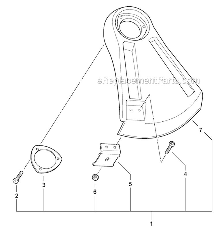 Plastic Shield Diagram and Parts List for PAS-225 S59612022001-S59612999999 Echo Trimmer