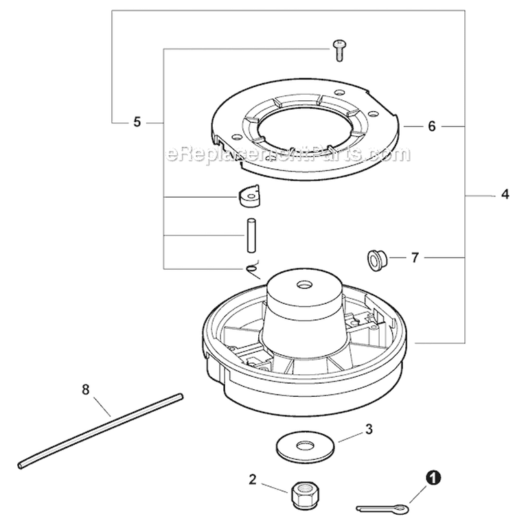 Rapid Loader Trimmer Head Diagram and Parts List for PAS-225 S59612022001-S59612999999 Echo Trimmer