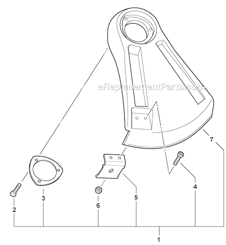 Plastic Shield Diagram and Parts List for PAS-225 S86813001001-S86813999999 Echo Trimmer