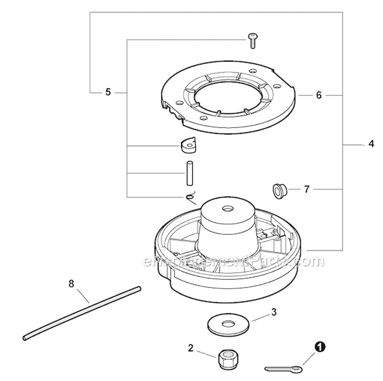 Rapid Loader Trimmer Head Diagram and Parts List for PAS-230 07001001-07999999 Echo Trimmer