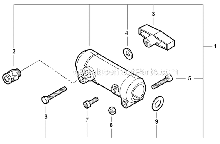 Coupler Diagram and Parts List for PAS-230 S67711001001-S67711999999 Echo Trimmer