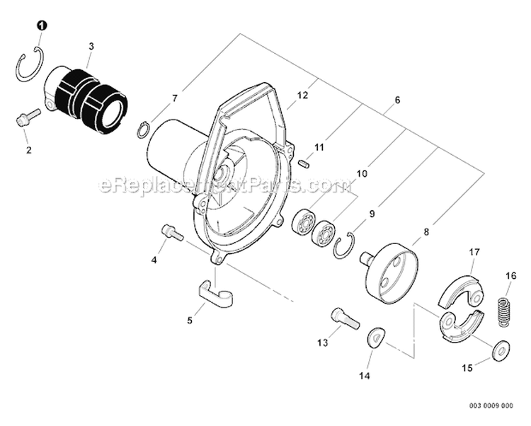 Fan Case, Clutch - Gray Models Diagram and Parts List for PAS-230 S67711001001-S67711999999 Echo Trimmer