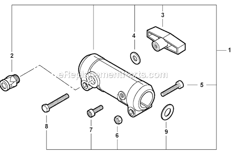 Coupler Diagram and Parts List for PAS-230 S75212001001-S7521999999 Echo Trimmer