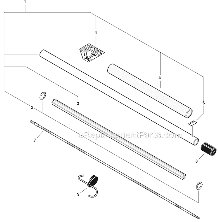 Power Pruner - Main Pipe, Driveshaft, Guide Bars, Sawing Chains Diagram and Parts List for PAS-230 S75212001001-S7521999999 Echo Trimmer