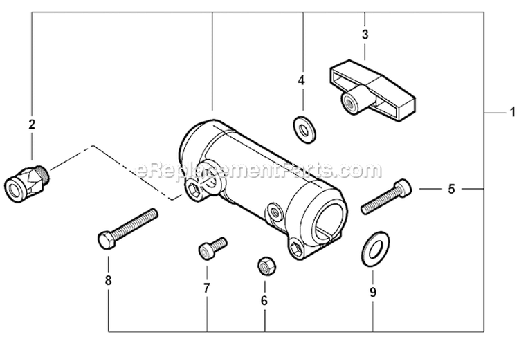 Coupler Diagram and Parts List for PAS-230 S75212001001-S7521999999 Echo Trimmer