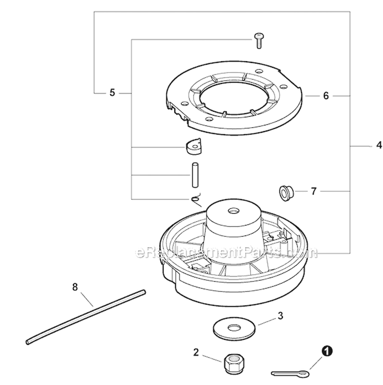 Rapid Loader Trimmer Head Diagram and Parts List for PAS-230 S75212001001-S7521999999 Echo Trimmer