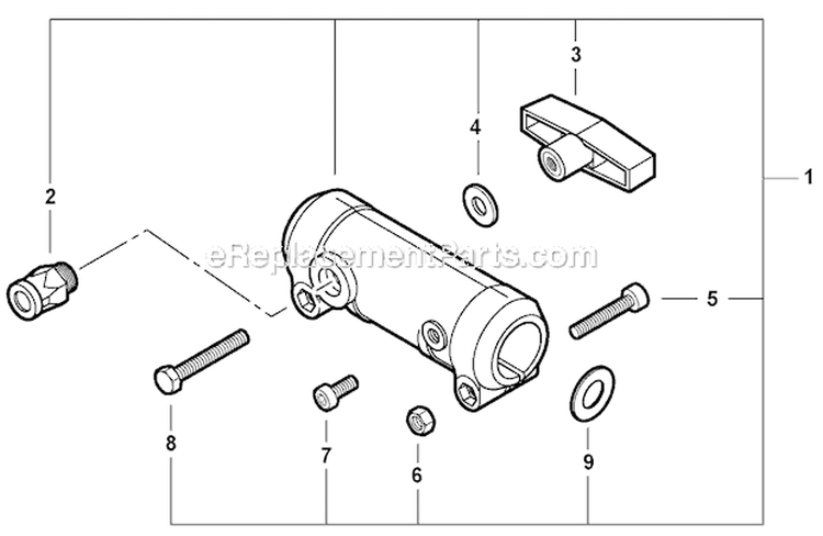Coupler Diagram and Parts List for PAS-230 S82713001001-S82713999999 Echo Trimmer