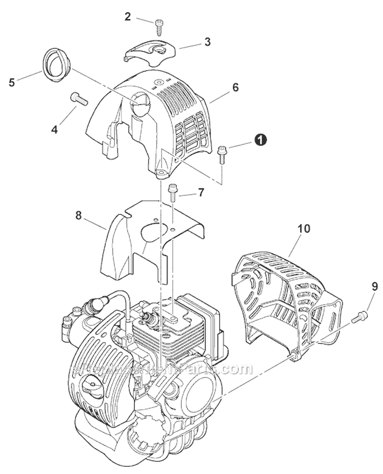 Covers Diagram and Parts List for PAS-266 T44211001001-T44211999999 Echo Trimmer