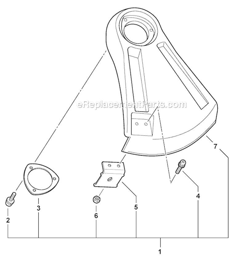 Rapid Loader Trimmer - Debris Shield (Plastic) Diagram and Parts List for PAS-266 T44312001001-T44312999999 Echo Trimmer