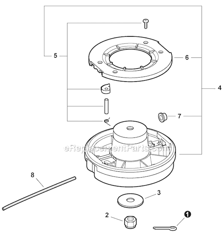Rapid Loader Trimmer Head Diagram and Parts List for PAS-266 T44312001001-T44312999999 Echo Trimmer