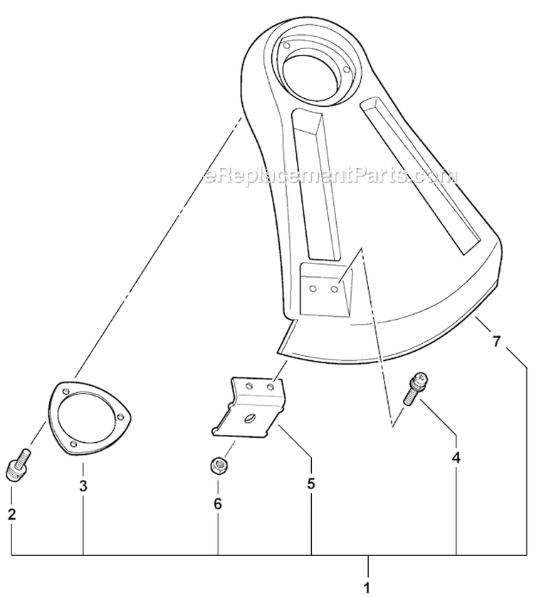 Rapid Loader Trimmer - Debris Shield (Plastic) Diagram and Parts List for PAS-266 T44413001001-T44413999999 Echo Trimmer