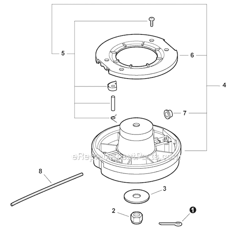 Rapid Loader Trimmer Head Diagram and Parts List for PAS-266 T44413001001-T44413999999 Echo Trimmer