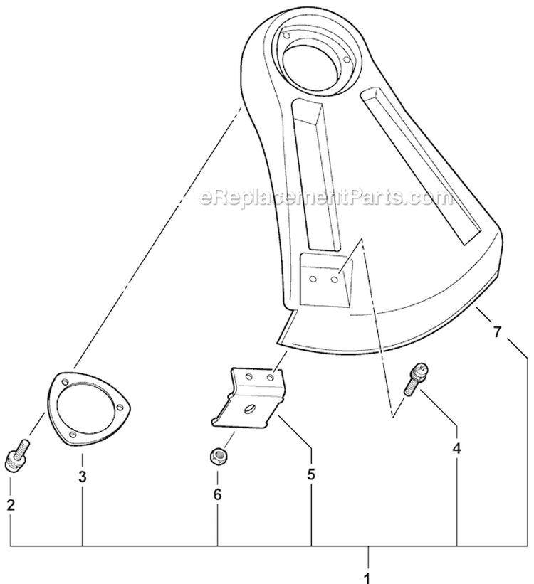 Rapid Loader Attachment - Shield (Plastic) Diagram and Parts List for PAS-280 T44713001001-T44713999999 Echo Trimmer