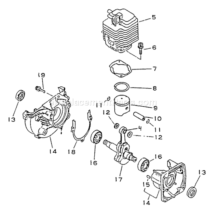 Page C Diagram and Parts List for PB-1000 066001 - 098000 Echo Leaf Blower / Vacuum
