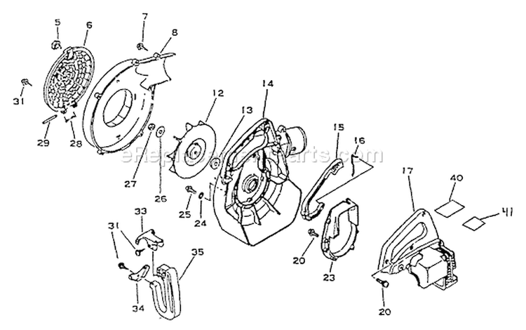 Page D Diagram and Parts List for PB-1010 066001 - 098000 Echo Leaf Blower / Vacuum