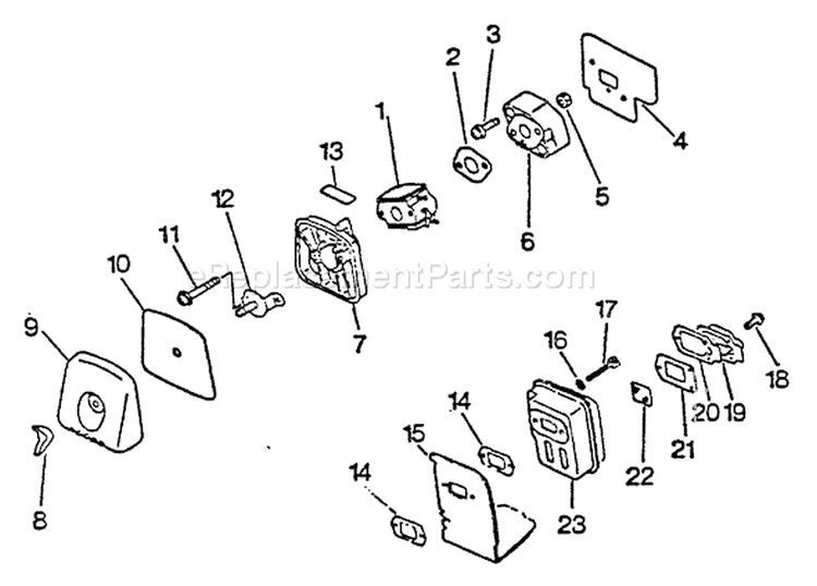 Page E Diagram and Parts List for PB-1010 098001 - 122635 Echo Leaf Blower / Vacuum