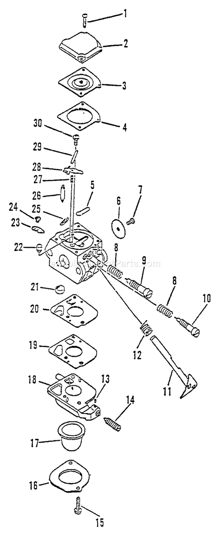 Page A Diagram and Parts List for PB-1010 242732 - 999999 Echo Leaf Blower / Vacuum