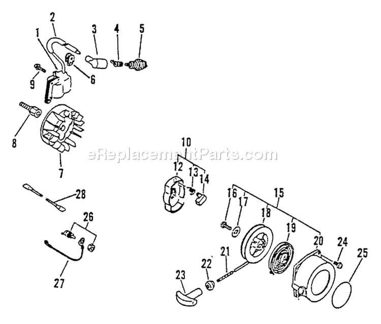 Page F Diagram and Parts List for PB-1010 242732 - 999999 Echo Leaf Blower / Vacuum