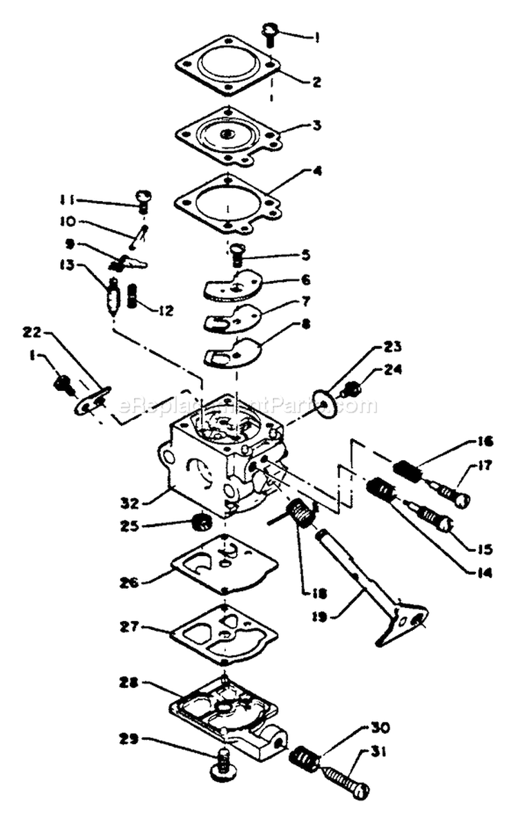 Page C Diagram and Parts List for PB-200 001001 - 099999 Echo Leaf Blower / Vacuum