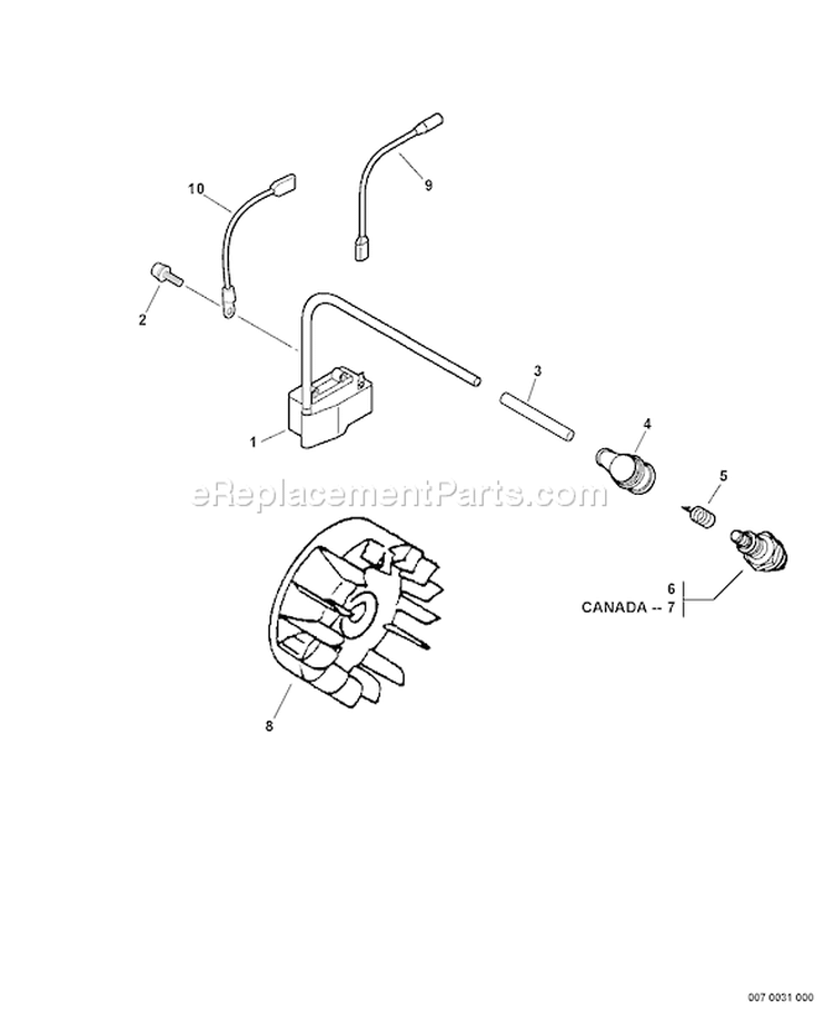 Page F Diagram and Parts List for PB-200 P08912004601 - P08912999999 Echo Leaf Blower / Vacuum