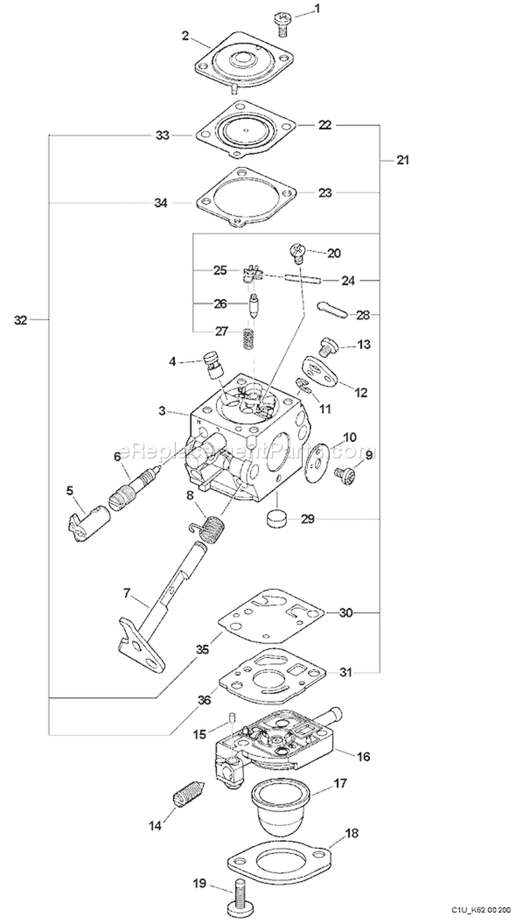 Page A Diagram and Parts List for PB-201 02001001 - 02999999 Echo Leaf Blower / Vacuum