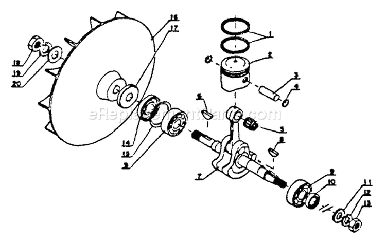Page F Diagram and Parts List for PB-202 After S/N 0040502 Echo Leaf Blower / Vacuum