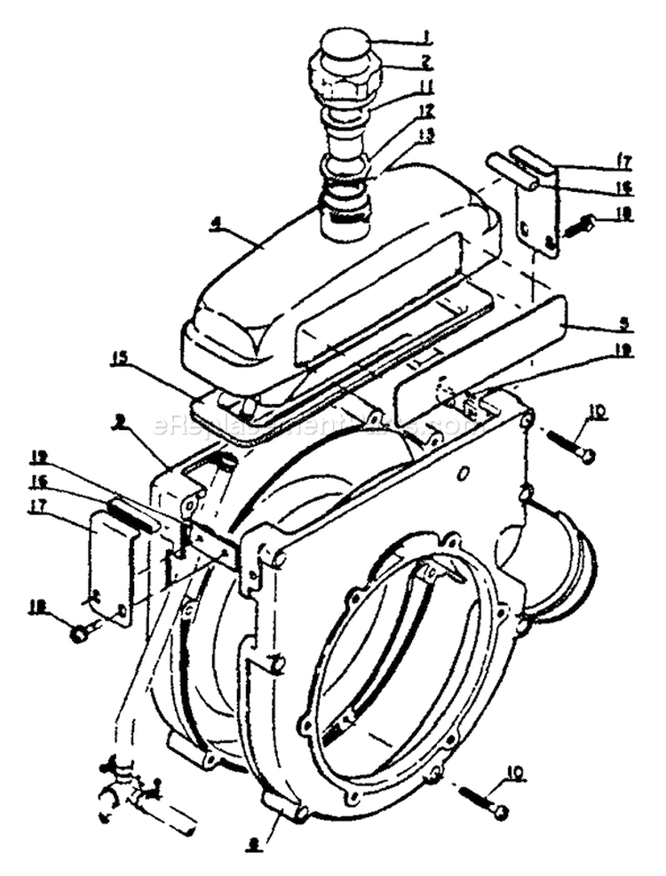 Page H Diagram and Parts List for PB-202 After S/N 0040502 Echo Leaf Blower / Vacuum