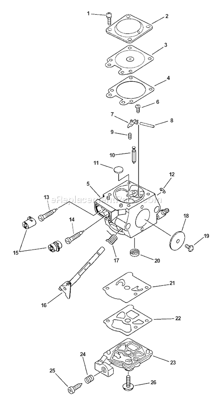 Page B Diagram and Parts List for PB-210 03001001 - 03999999 Echo Leaf Blower / Vacuum