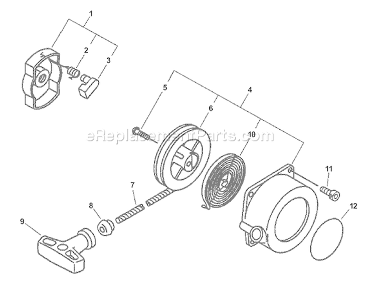 Page F Diagram and Parts List for PB-231LN 06001001 - 06004666 Echo Leaf Blower / Vacuum