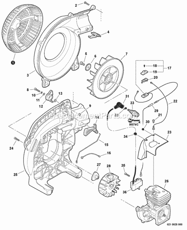 E - SN_P34811001001_-_P34811150000 Diagram and Parts List for PB-250LN P34811001001-P34811999999 Echo Leaf Blower / Vacuum