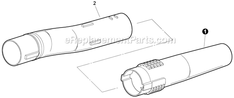 Blower Tubes Diagram and Parts List for PB-250 P31013001001-P31013999999 Echo Leaf Blower / Vacuum