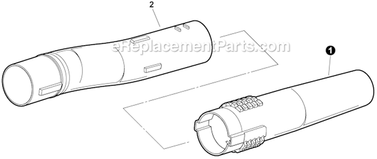 Blower Tubes Diagram and Parts List for PB-250 P33313001001-P33313999999 Echo Leaf Blower / Vacuum
