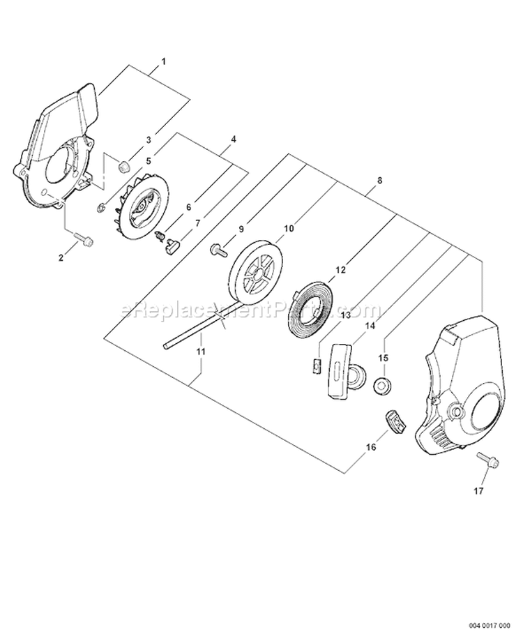 Page K Diagram and Parts List for PB-251 09001001 - 09999999 Echo Leaf Blower / Vacuum