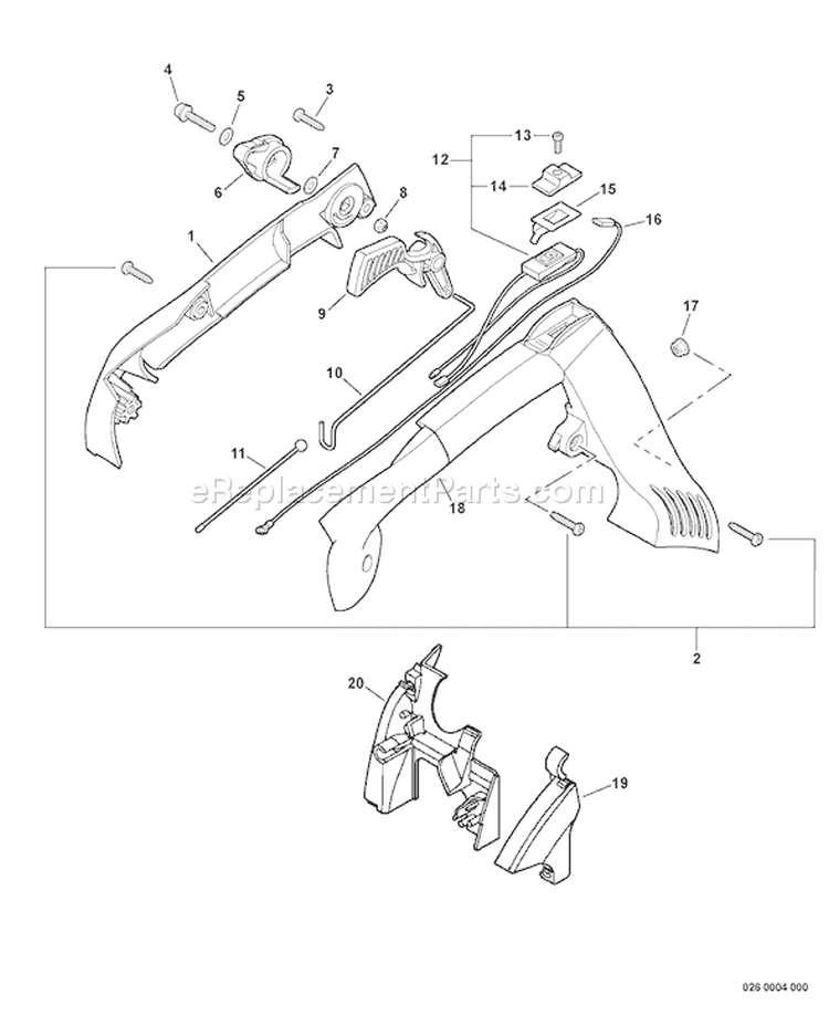 Page G Diagram and Parts List for PB-251 P06113001001 - P06113999999 Echo Leaf Blower / Vacuum