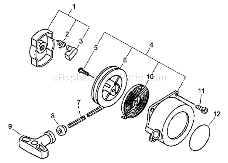 Page K Diagram and Parts List for PB-260L 07001001-07999999 Echo Leaf Blower / Vacuum