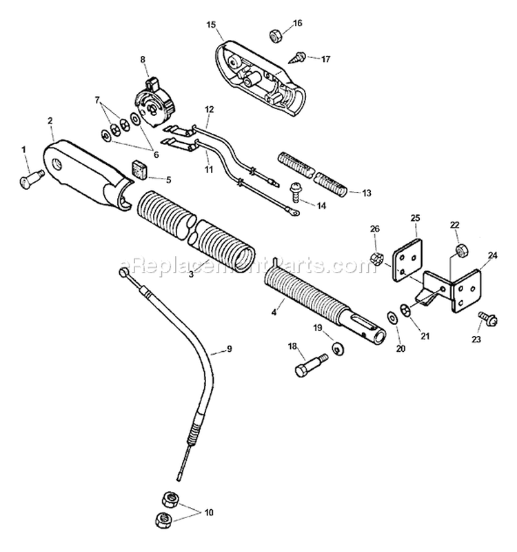 Page H Diagram and Parts List for PB-260L 07001001-07999999 Echo Leaf Blower / Vacuum