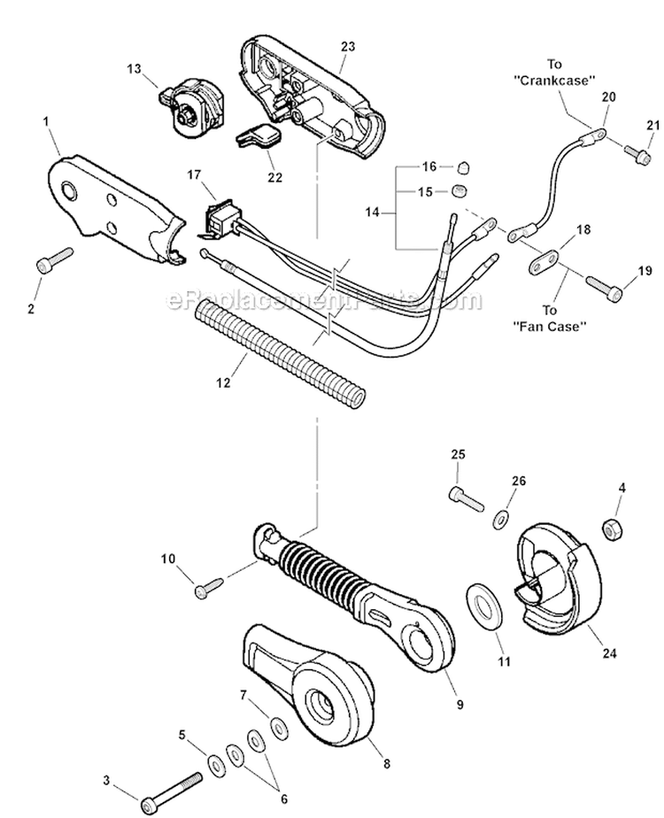 Hip Mount Throttle Diagram and Parts List for PB-265LN P35312001001-P35312999999 Echo Leaf Blower / Vacuum