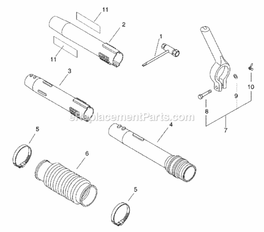 Blower_Tubes_Handle_Tools Diagram and Parts List for PB-265LN P38426001001 - P38426999999 Echo Leaf Blower / Vacuum