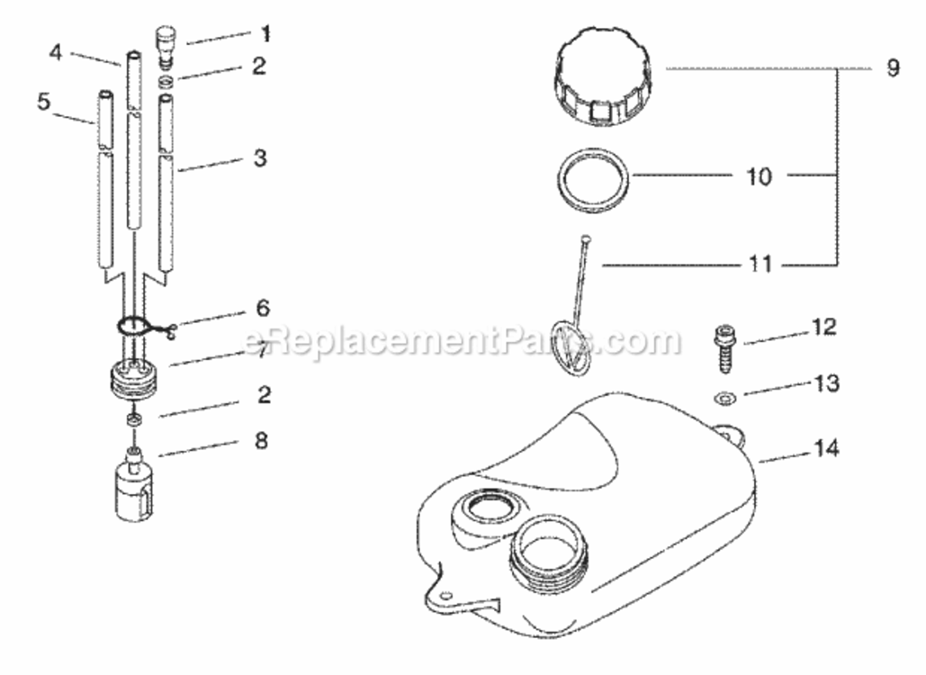 Fuel_System Diagram and Parts List for PB-265LN P38426001001 - P38426999999 Echo Leaf Blower / Vacuum
