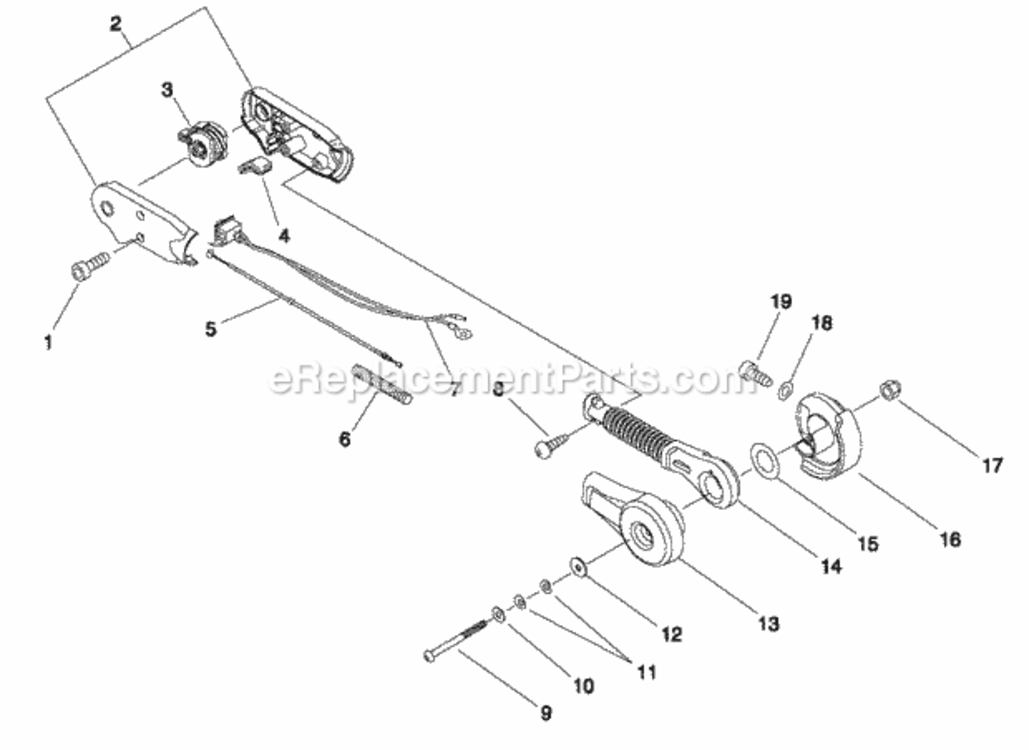 Handle_Switch Diagram and Parts List for PB-265LN P38426001001 - P38426999999 Echo Leaf Blower / Vacuum
