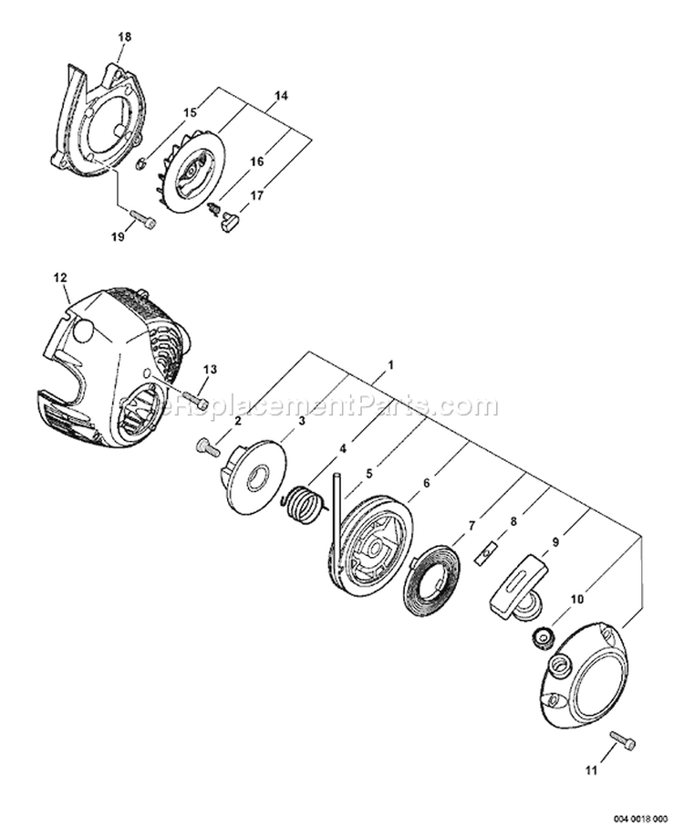 Page M Diagram and Parts List for PB-265L P06313001001-P06313999999 Echo Leaf Blower / Vacuum