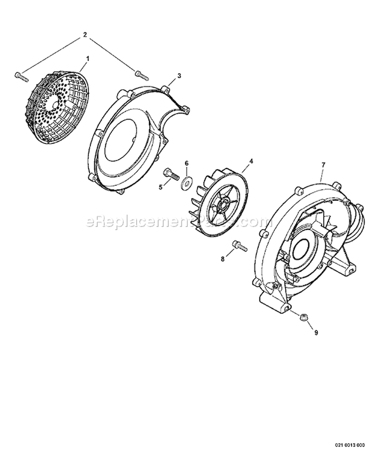 Page E Diagram and Parts List for PB-265L P06313001001-P06313999999 Echo Leaf Blower / Vacuum