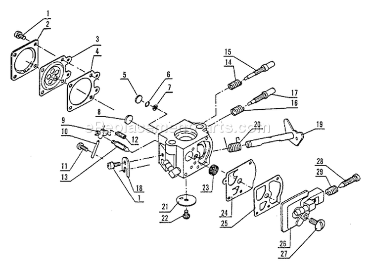 Page B Diagram and Parts List for PB-300E 0049617 Echo Leaf Blower / Vacuum
