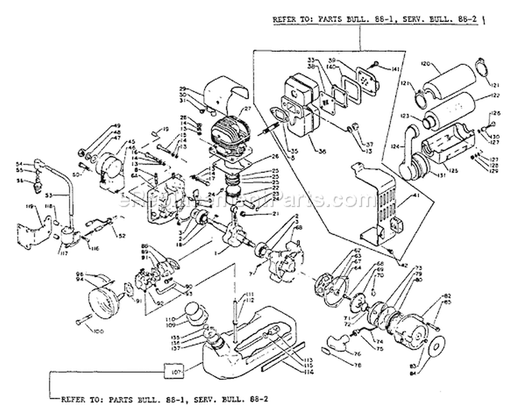 Page B Diagram and Parts List for PB-400E 001001-128095 Echo Leaf Blower / Vacuum