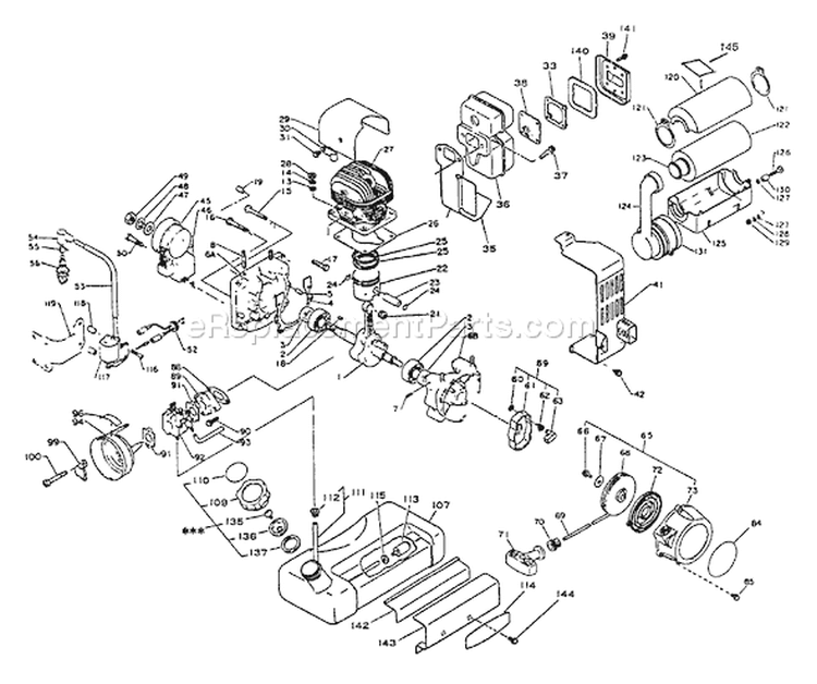 Page C Diagram and Parts List for PB-400E 128096-249241 Echo Leaf Blower / Vacuum