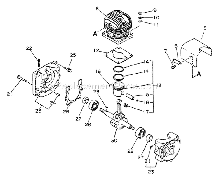 Page C Diagram and Parts List for PB-400E 249242 Echo Leaf Blower / Vacuum