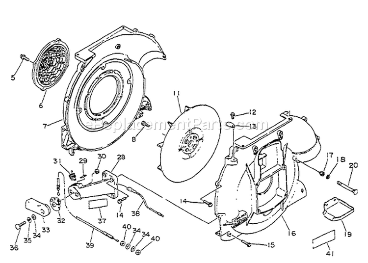 Page D Diagram and Parts List for PB-400E 249242 Echo Leaf Blower / Vacuum