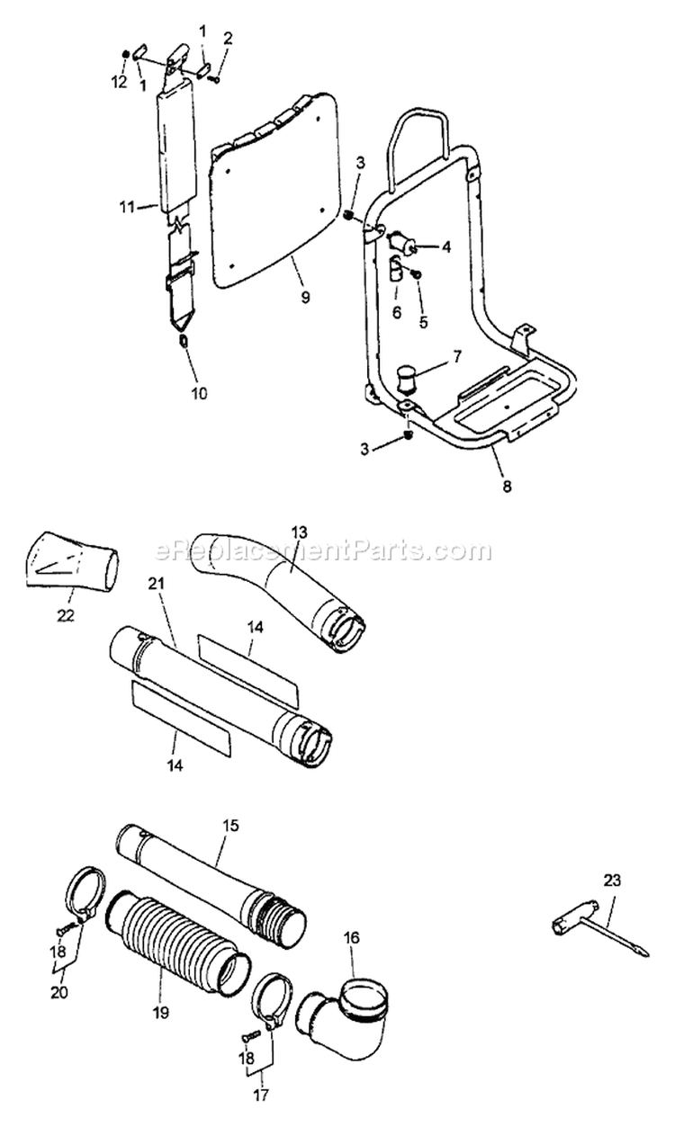 Page A Diagram and Parts List for PB-400E Type 1E - 001001 Echo Leaf Blower / Vacuum