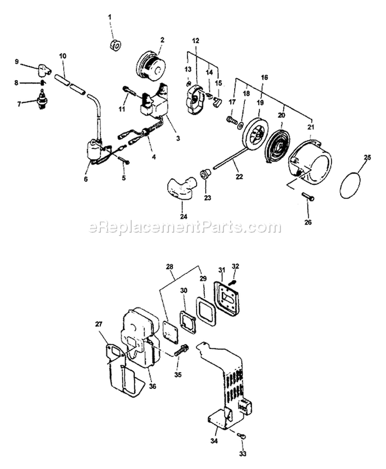 Page I Diagram and Parts List for PB-400E Type 1E - 001001 Echo Leaf Blower / Vacuum